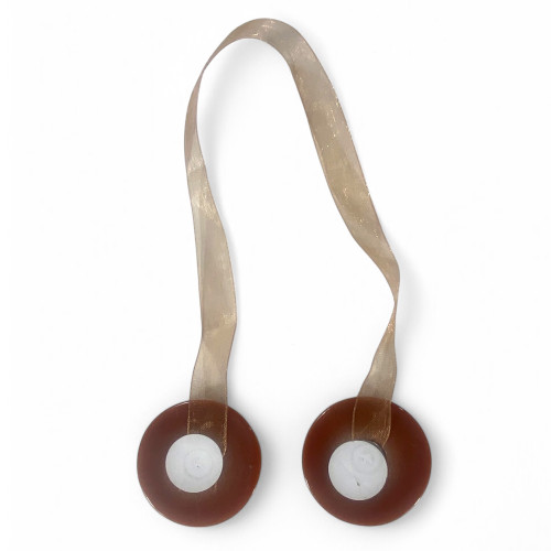 Tope de cortina magnético marrón "Modern" - 1 pieza, diseño elegante, súper potente