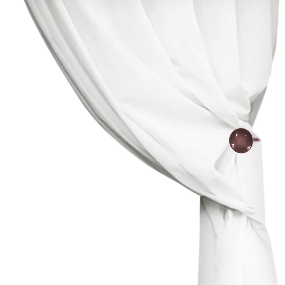 Tope de cortina magnético marrón "Modern" - 1 pieza, diseño elegante, súper potente