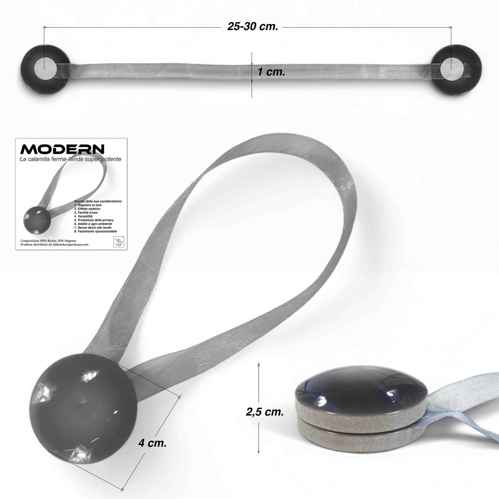 Butée de rideau magnétique beige « Modern » - 1 pièce, design élégant, super puissant