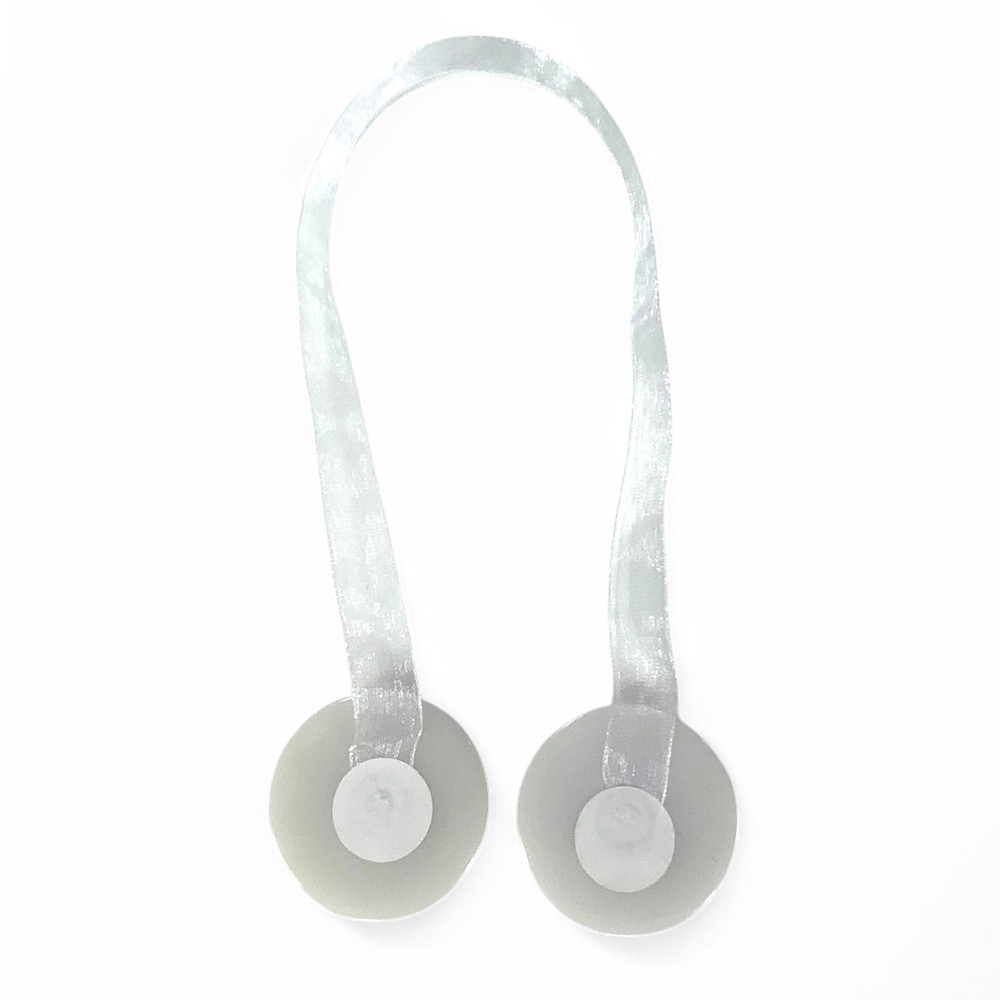 Tope de cortina magnético blanco "Modern" - 1 pieza, diseño elegante, súper potente