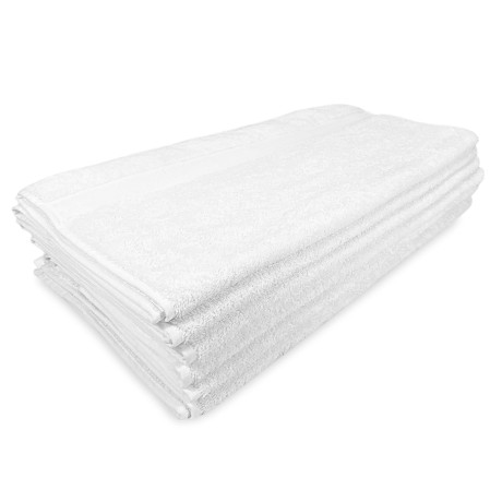Set of 6 Terry Towels 100% White Cotton 60x110 cm