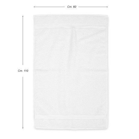 Set of 6 Terry Towels 100% White Cotton 60x110 cm 2