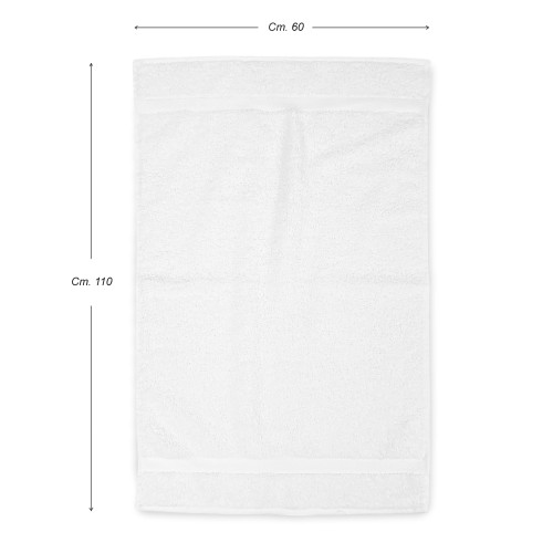 Set de 6 Toallas de Rizo 100% Algodón Blanco 60x110 cm