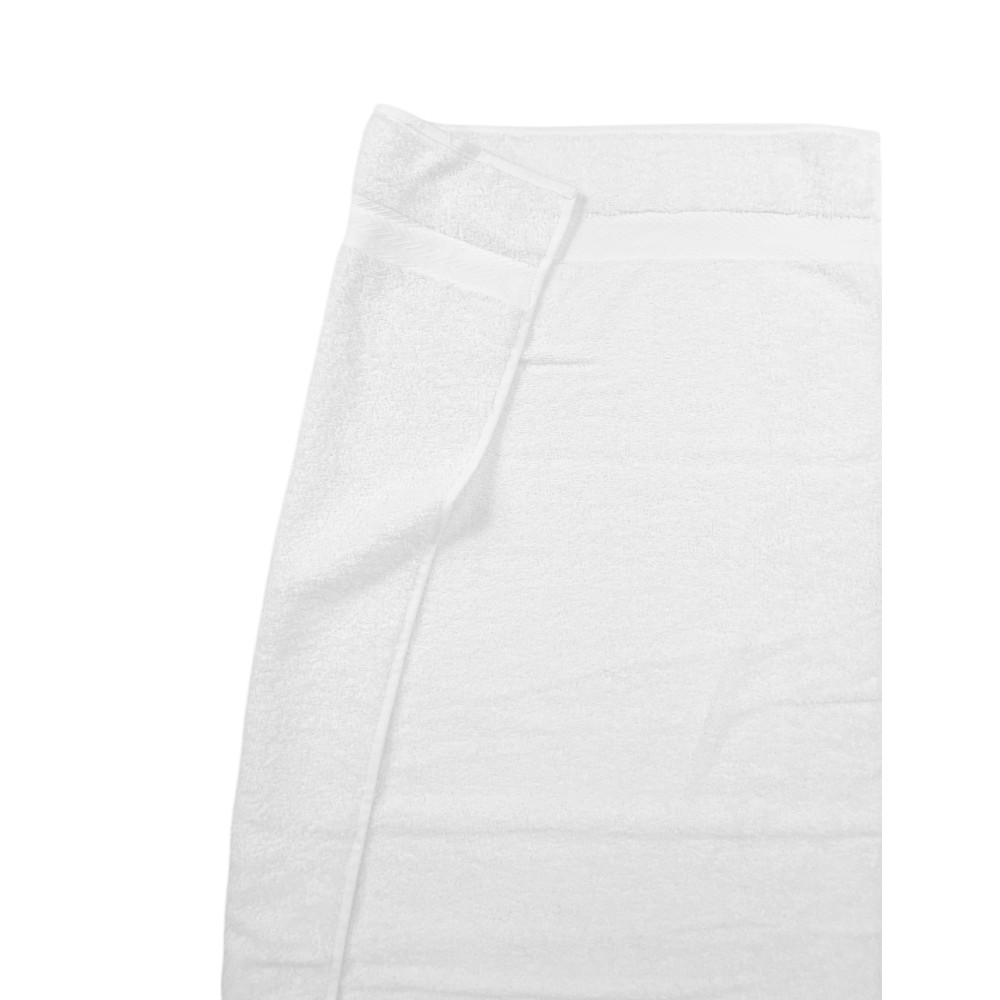 Lot de 6 serviettes éponge 100 % coton blanc 60x110 cm