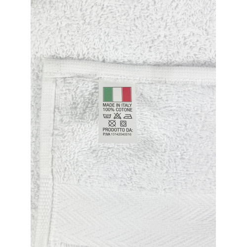 Set 6 Asciugamani Spugna Cotone 100% Bianco 60x110 cm