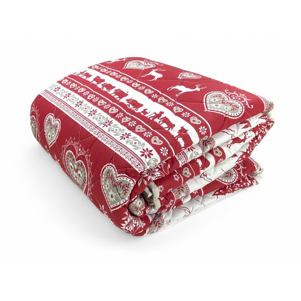 Gesteppte Tagesdecke aus reiner Baumwolle und hypoallergenem Polyester