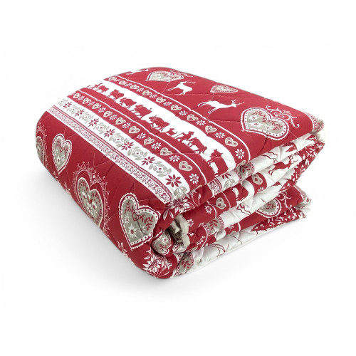 Gesteppte Tagesdecke aus reiner Baumwolle und hypoallergenem Polyester