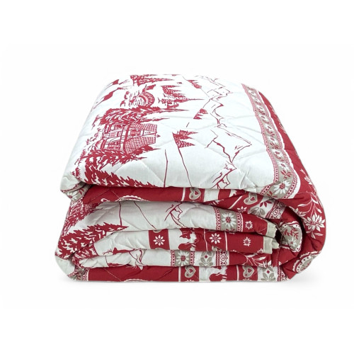 Gesteppte Tagesdecke aus reiner Baumwolle und hypoallergenem Polyester