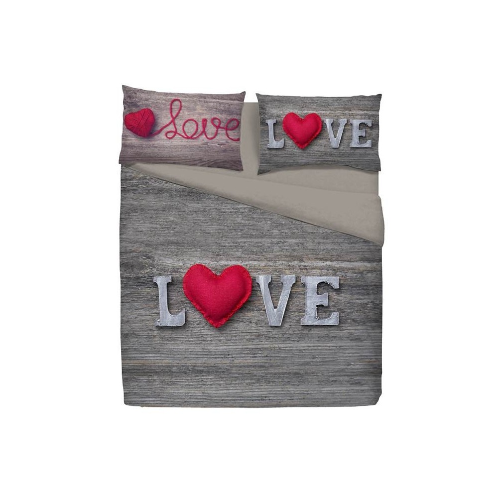 COPRIPIUMINO DAISY CUORE LOVE SHABBY TIROLESE