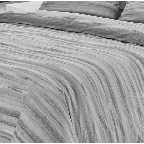 Grey Brushed Kot Lightweight Quilt - Folded Summer Spring Quilt - 100% Cotton - Made in Italy 2