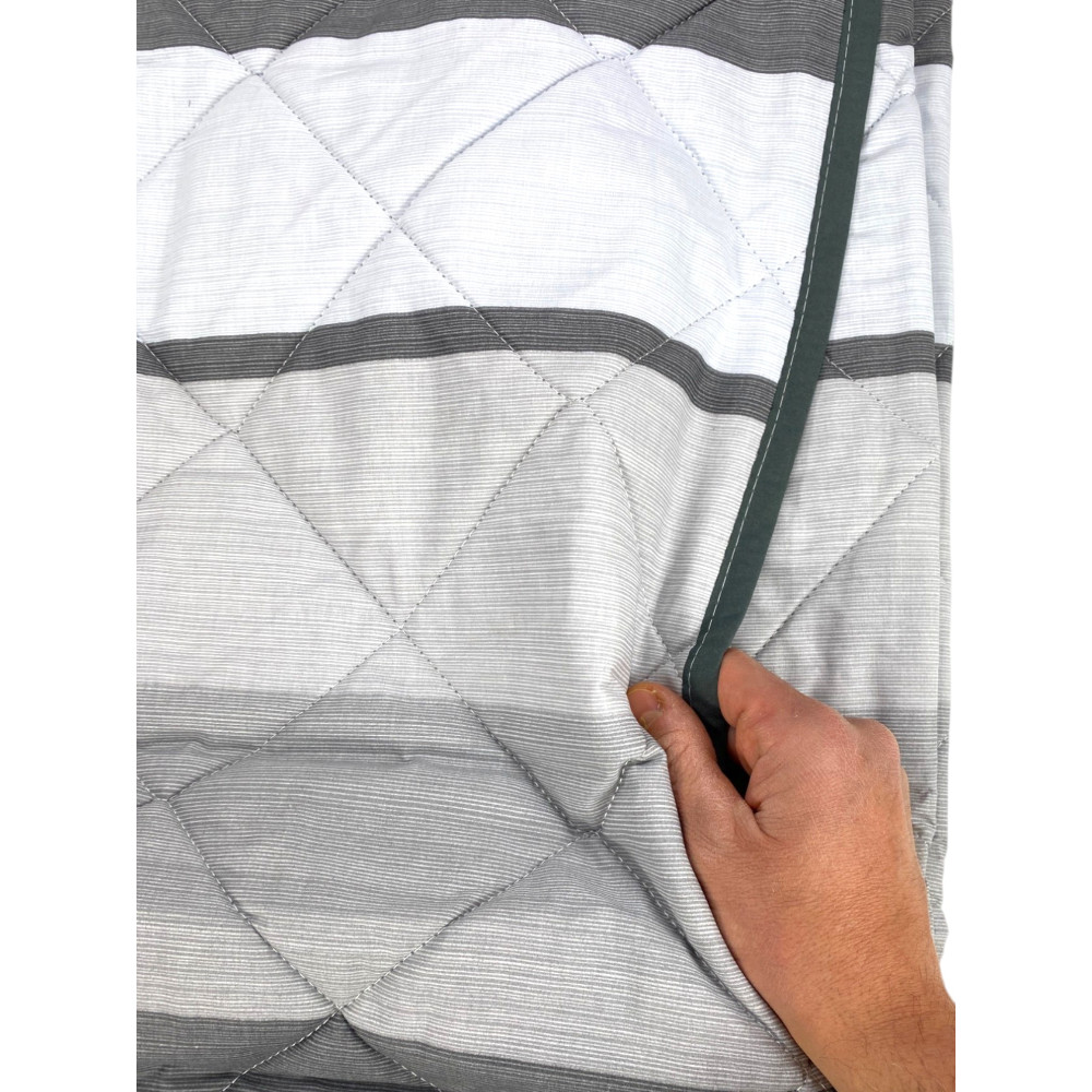 Grey Stripe Light Quilt - Couette Printemps Eté en Coton - Made in Italy