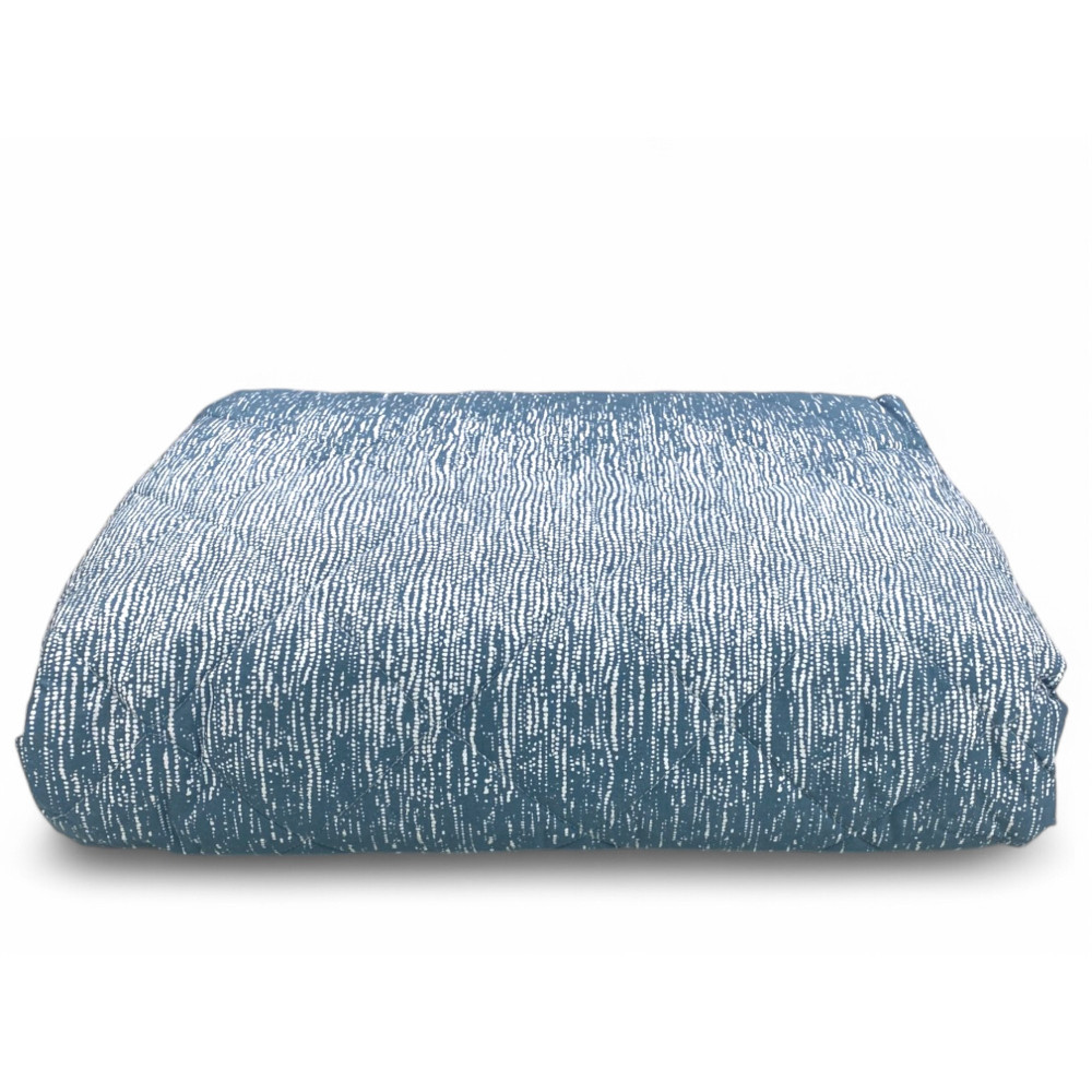 Bleu sarcelle clair Bubbles Quilt - Printemps Eté Couette en Coton - Made in Italy
