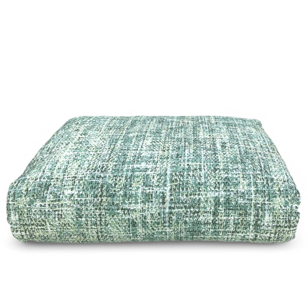 Kot Coco Green Quilt - Détail en tissu de coton et matelassage en losange