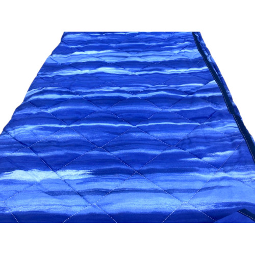 Kot Blue Brushed Mid-Season Bedspread - Available for single, queen-size and double bed