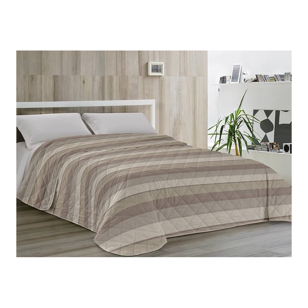 Kot Riga Beige Quilt - Atmungsaktive Tagesdecke aus Baumwolle - Hypoallergen und bequem