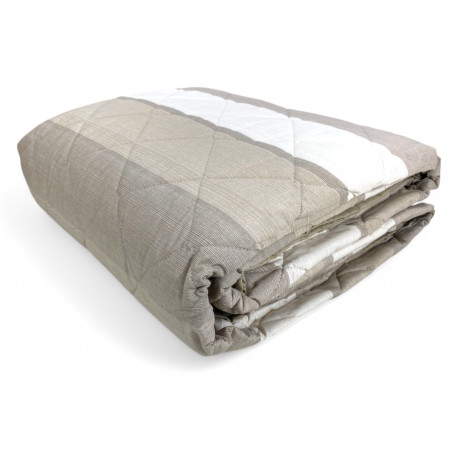 Trapunta Leggera Kot Riga Beige - Copriletto primaverile estivo - 100% cotone - Made in Italy