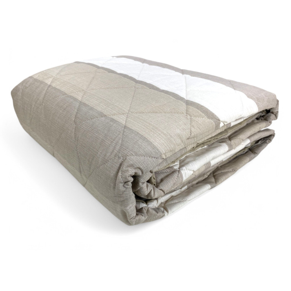 Kot Riga Beige Light Quilt - Couvre-lit Printemps Été - 100 % Coton - Fabriqué en Italie