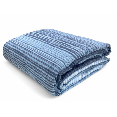 Kot Stripe Blue Quilt - Spring Summer Quilt - 100% cotton - Made in Italy