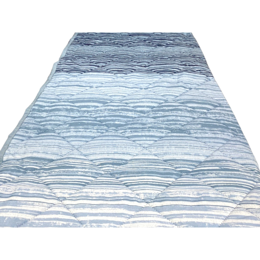 Copriletto primaverile Kot Stripe Blu - Disponibile per letto singolo, una piazza e mezza e matrimoniale