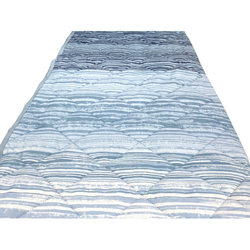 Copriletto primaverile Kot Stripe Blu - Disponibile per letto singolo, una piazza e mezza e matrimoniale
