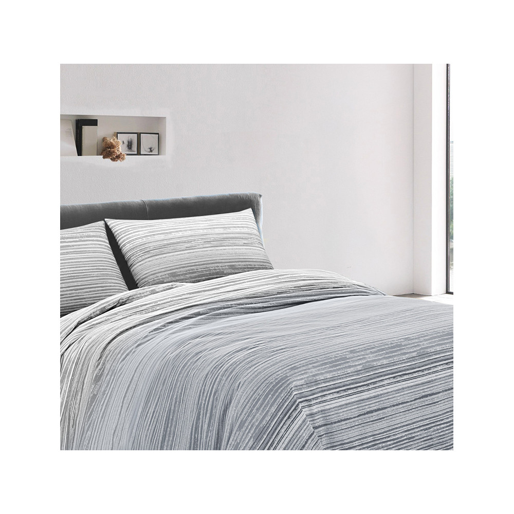Kot Stripe Quilt Grey - Leichte Baumwolldecken - Hypoallergen und atmungsaktiv