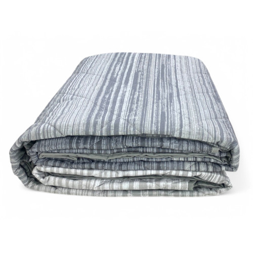 Grey Kot Stripe Light Quilt - Spring Summer Quilt - 100% Cotton - Made in Italy