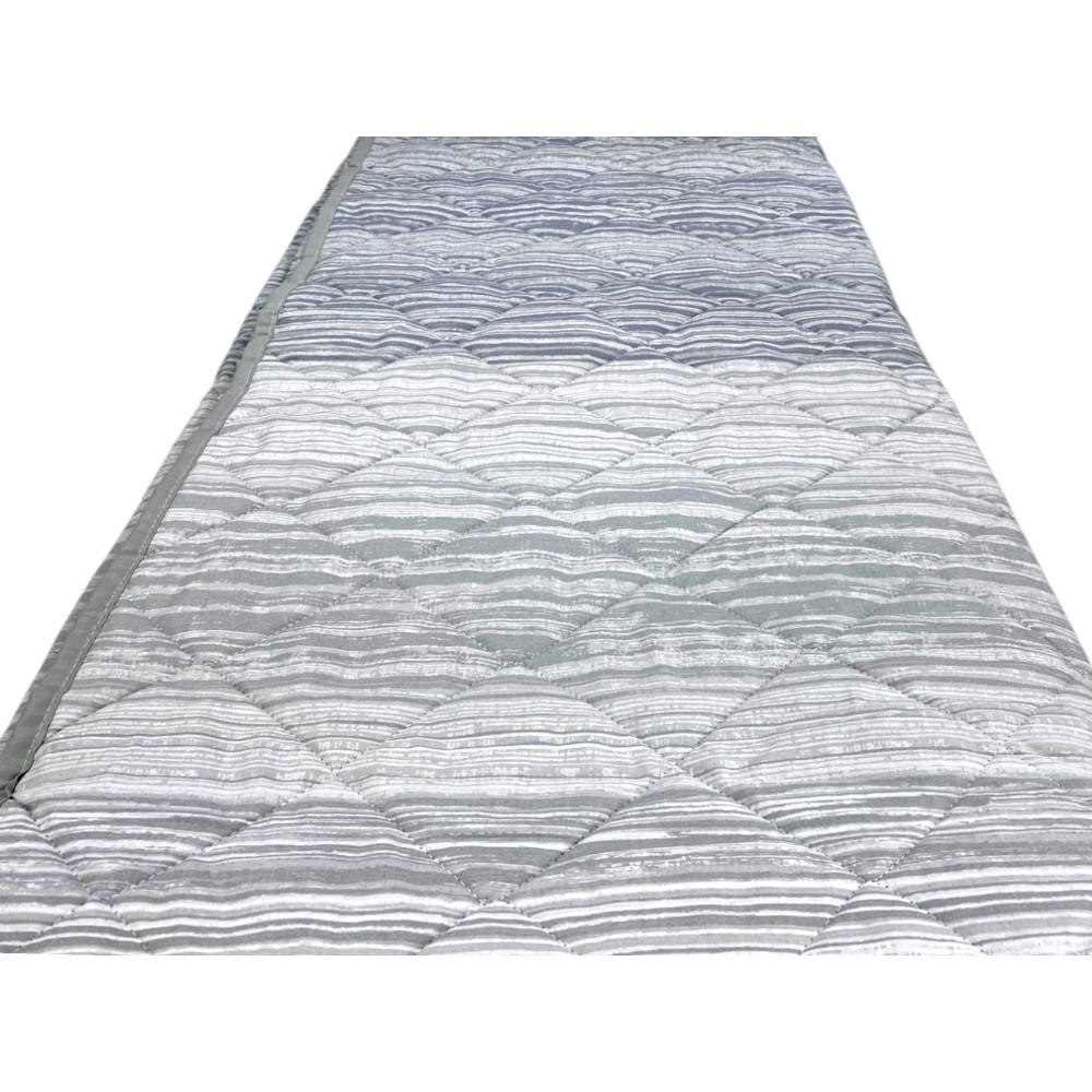 Grey Kot Stripe Quilt - Leichte Baumwolldecke mit Originalverpackung - Made in Italy