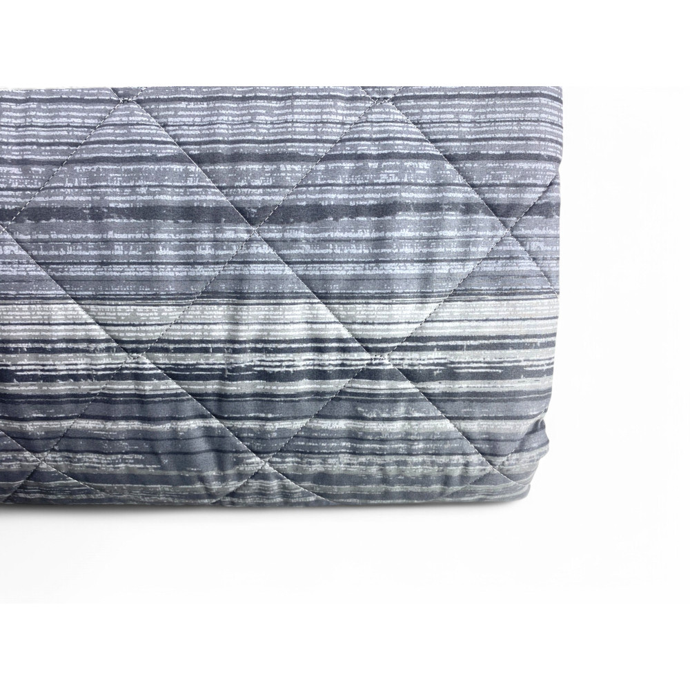 Trapuntino Kot Stripe Grigio - Dettaglio del tessuto e trapuntatura a rombi
