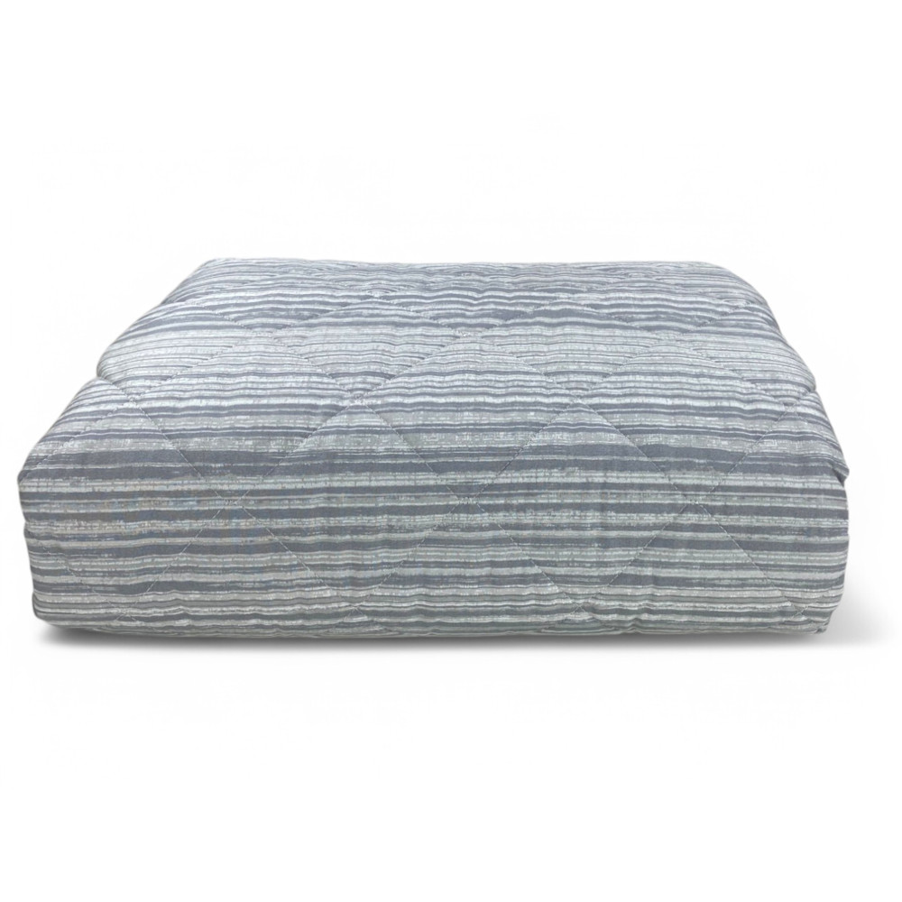Grey Kot Stripe Light Quilt - Couette Printemps Eté - 100 % Coton - Fabriqué en Italie