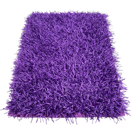 Tapis Shaggy Violet Lilas – Velours 6 cm de long – 12 tailles, noué à la main