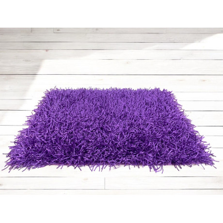 Tapis Shaggy Violet Lilas – Velours 6 cm de long – 12 tailles, noué à la main 2