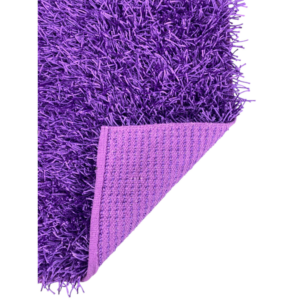 Tapis Shaggy Violet Lilas – Velours 6 cm de long – 12 tailles, noué à la main