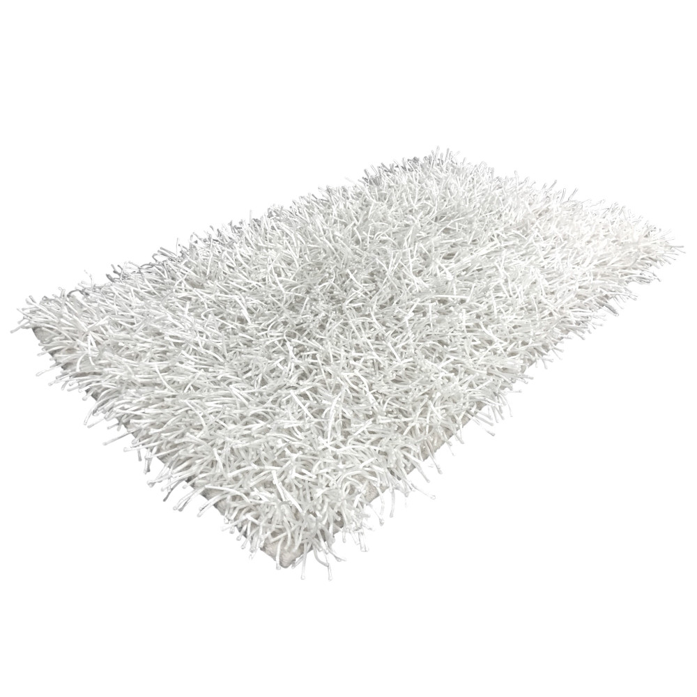 Alfombra Shaggy Blanco – Pelo 6 cm, Antideslizante, Suave – 12 Tallas