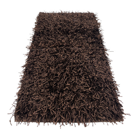 Brown Shaggy Rug – Pile 6 cm, Non-slip – 12 Sizes, Hand-Knotted