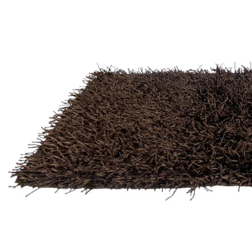 Tappeto Shaggy Marrone – Pelo 6 cm, Antiscivolo – 12 Misure, Annodato a Mano