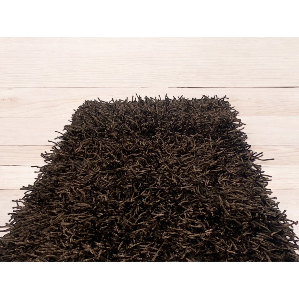 Tappeto Shaggy Marrone – Pelo 6 cm, Antiscivolo – 12 Misure, Annodato a Mano