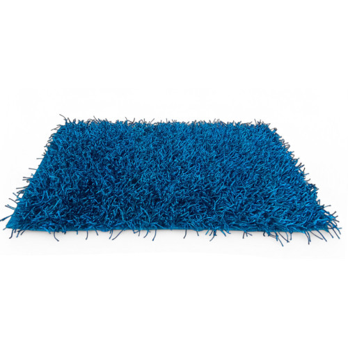 Alfombra Shaggy Azul – Pelo 6 cm, Antideslizante, Suave – 12 Tallas