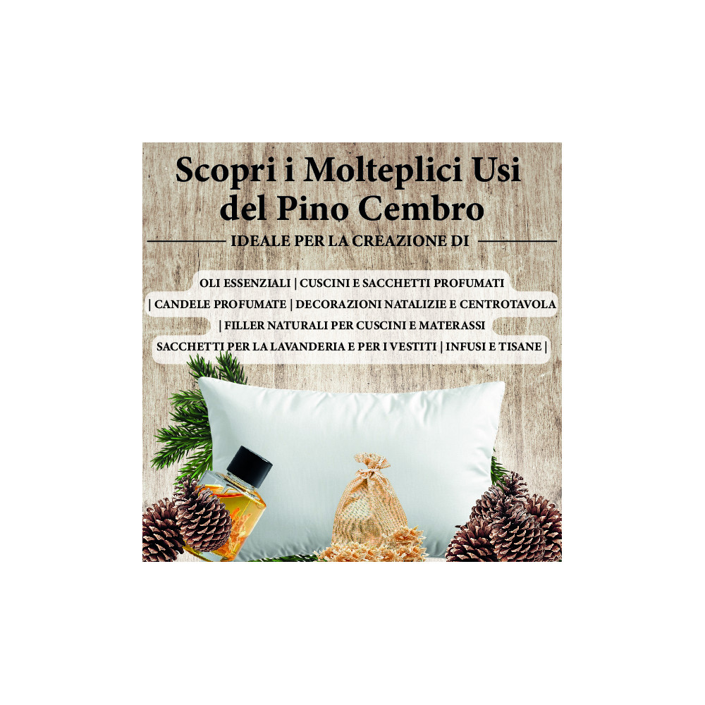 Virutas de pino piñonero certificadas ideales para cojines y bolsos