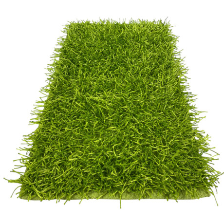 Green Shaggy Rug – Pile 6 cm, Non-slip, Soft – 12 Sizes