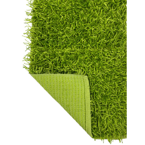 Alfombra Shaggy Verde – Pelo 6 cm, Antideslizante, Suave – 12 Tallas