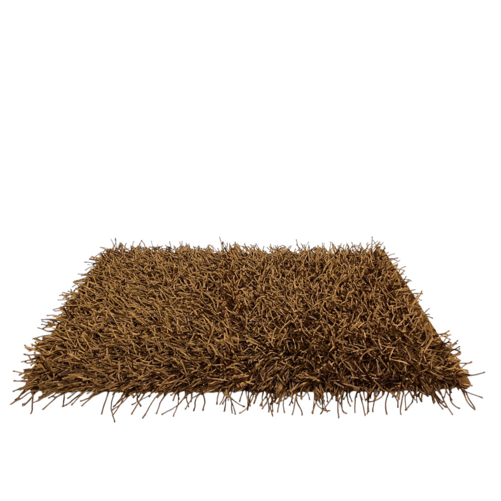 Alfombra Shaggy Avellana – Pelo 6 cm, Antideslizante, Suave – 12 Tallas