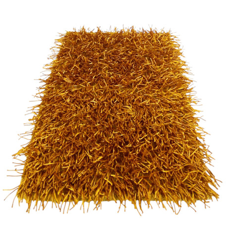 Tappeto Shaggy Ocra – Pelo 6 cm, Antiscivolo, Robusto – 12 Misure