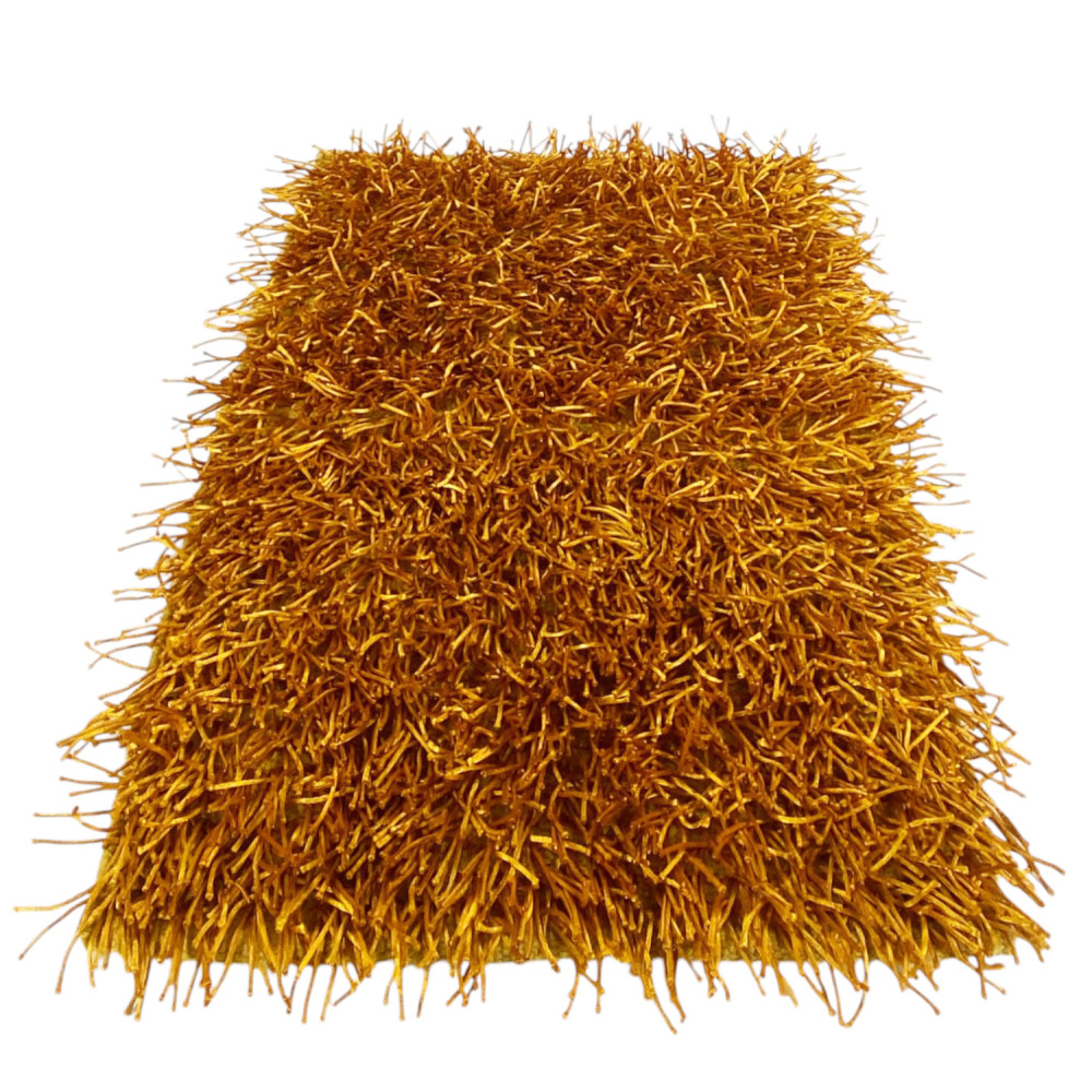 Shaggy Rug Ochre – Pile 6 cm, Non-slip, Sturdy – 12 Sizes