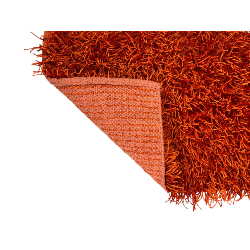 Tappeto Shaggy Arancio – Pelo 6 cm, Antiscivolo, Morbido – 12 Misure