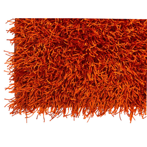 Tapis Shaggy Orange – Velours 6 cm, Antidérapant, Doux – 12 Tailles