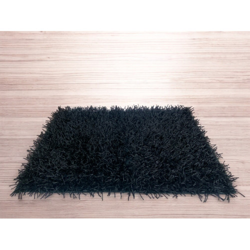 Schwarzer Shaggy Teppich – Flor 6 cm, rutschfest, weich – 12 Größen