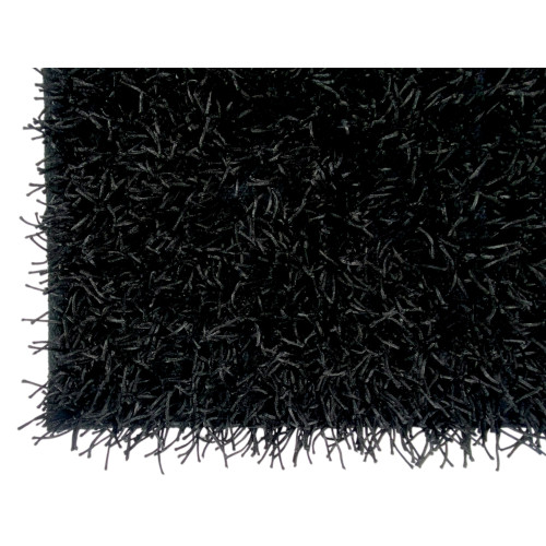 Schwarzer Shaggy Teppich – Flor 6 cm, rutschfest, weich – 12 Größen