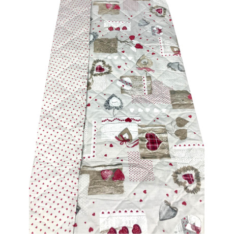 Colcha de algodón acolchada en forma de corazón 2