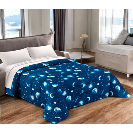 Couette avec étoiles lunes