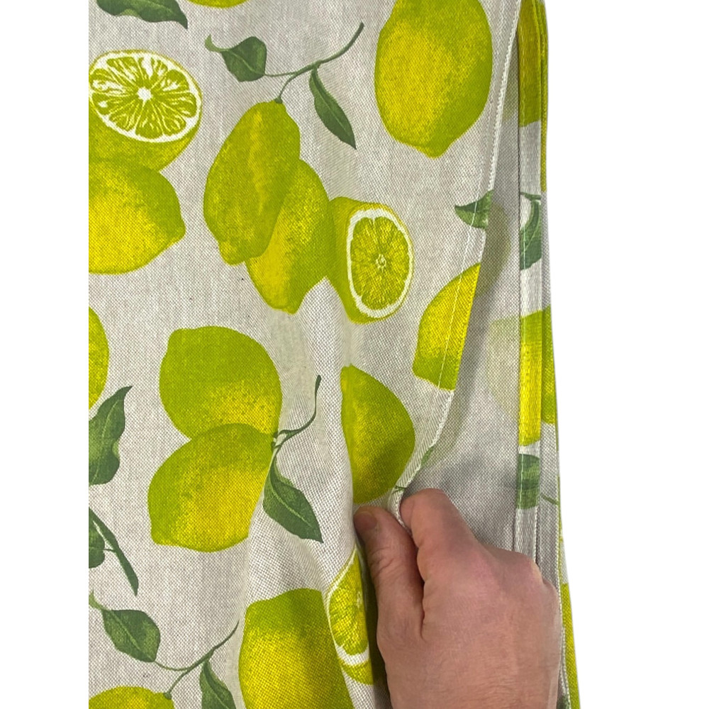 DORY SORRENTO TABLECLOTH lemon YELLOW LEMONS in cotton
